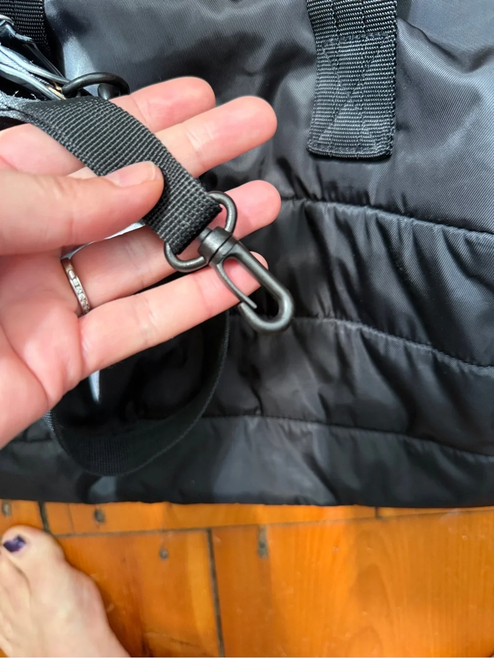 Skip Hop Black Puffy Diaper Bag